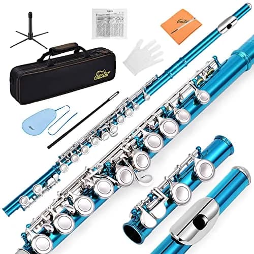 Eastar EFL-1SB 16-Key Closed Hole C Flute Kids Beginner, Sky Blue Full Kit | Easy to Play for Beginners thumbnail 1