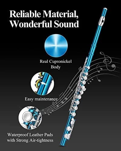 Eastar EFL-1SB 16-Key Closed Hole C Flute Kids Beginner, Sky Blue Full Kit | Easy to Play for Beginners thumbnail 5