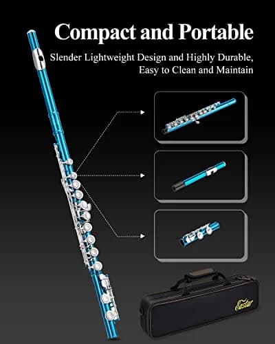 Eastar EFL-1SB 16-Key Closed Hole C Flute Kids Beginner, Sky Blue Full Kit | Easy to Play for Beginners thumbnail 7