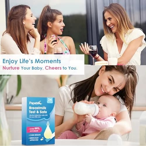 Papablic Breastmilk Alcohol Test Strips 24Pcs | Rapid 2-Min Results for Safe Breastfeeding thumbnail 2
