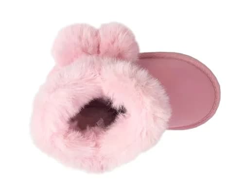 REDVOLUTION Kids Boots Toddler Girls Cute PomPom PU Boot 7 Toddler | Warm, Durable & Flexible Winter Footwear thumbnail 7