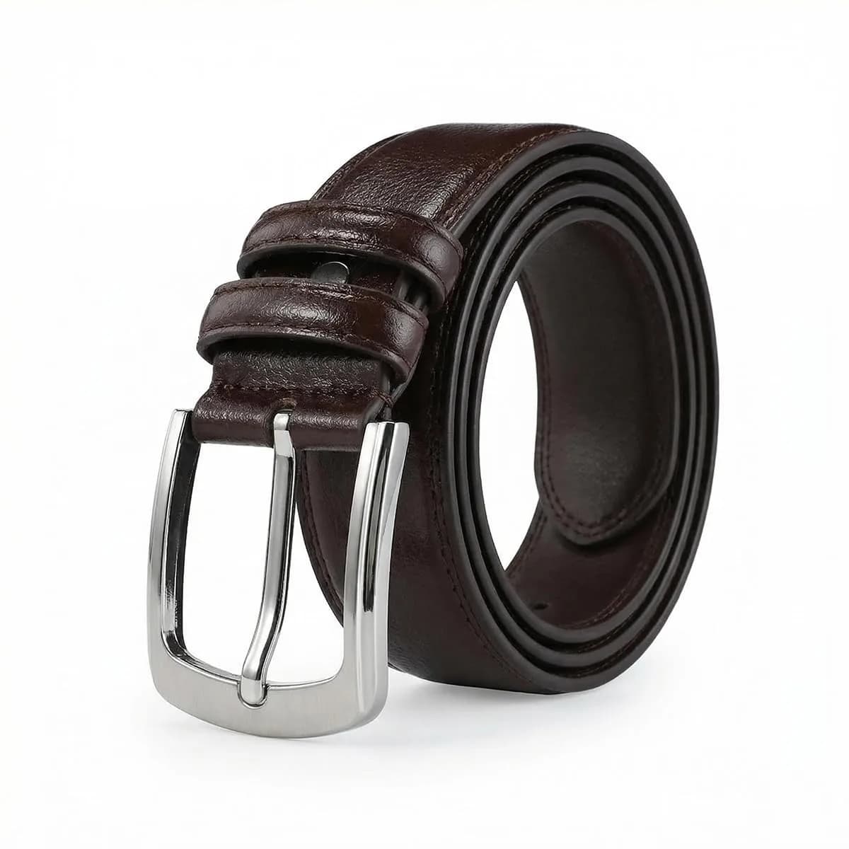 VRLEGEND Big & Tall Men Belt 48-51 Waist | Microfiber Leather, Classic Style, Brown