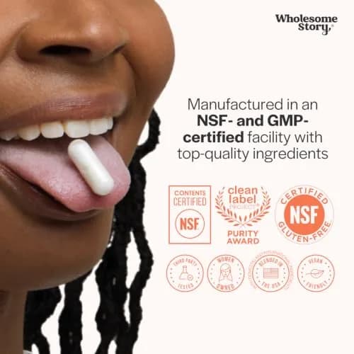 Wholesome Story Myo-Inositol & D-Chiro Inositol Supplement for Women | Fertility & Hormonal Balance | 40:1 Ratio | 120 Capsules thumbnail 5