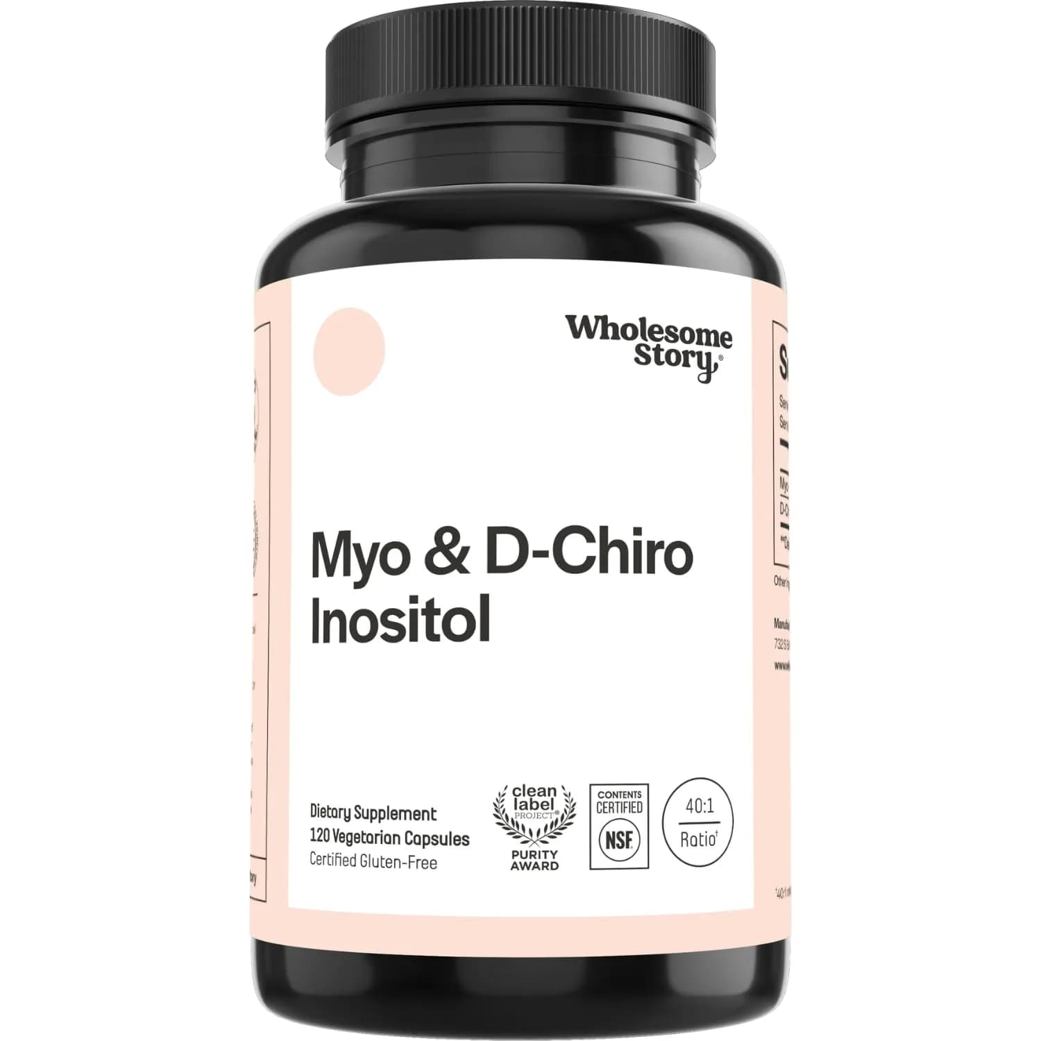 Wholesome Story Myo-Inositol & D-Chiro Inositol Supplement for Women | Fertility & Hormonal Balance | 40:1 Ratio | 120 Capsules