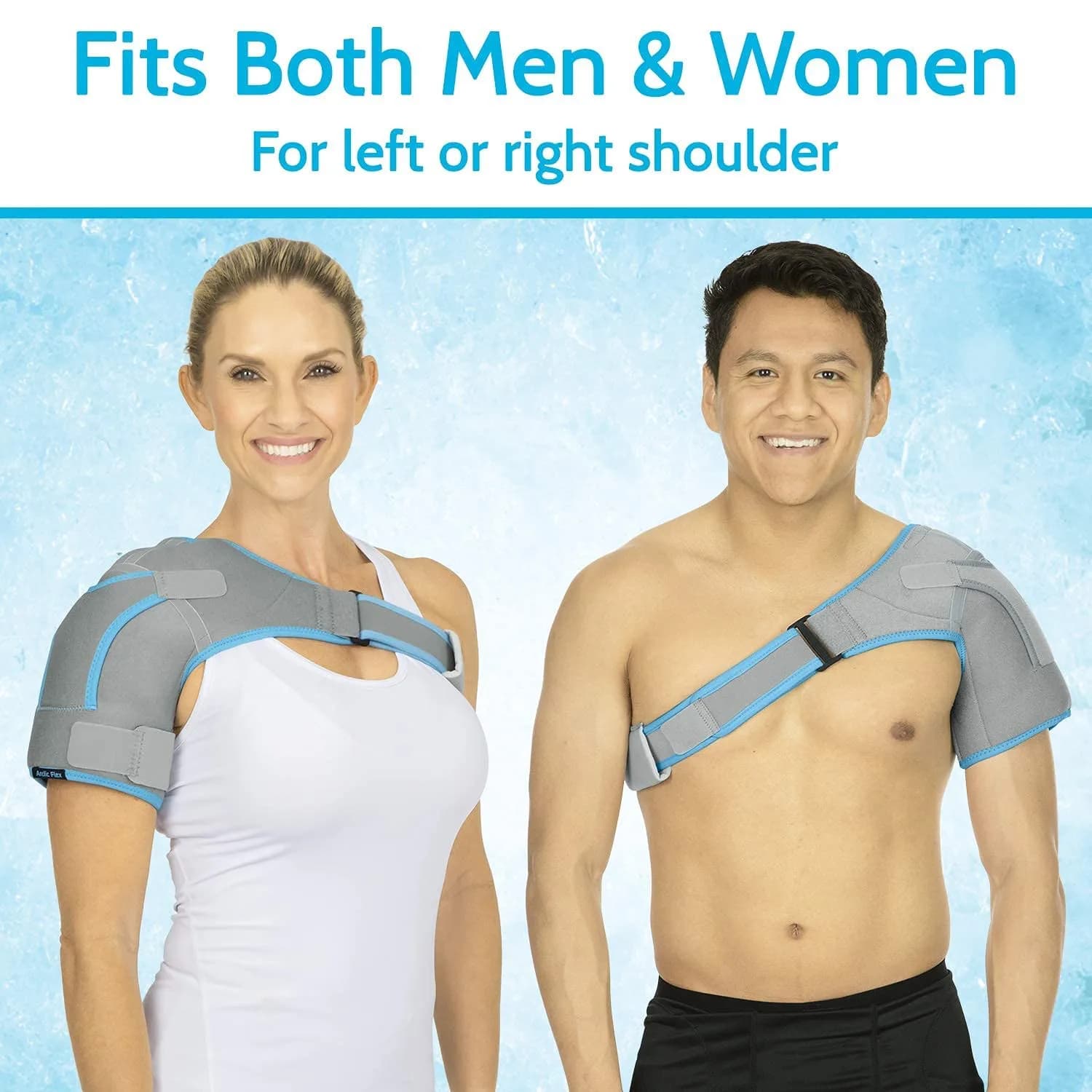 Arctic Flex Shoulder Ice Pack Brace with Gel Pack - Rotator Cuff Cold Therapy, Gray, 1 Count | Reversible, Adjustable Compression for Left/Right Shoulder Pain Relief - view 5