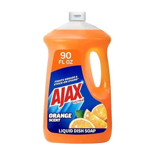 Ajax Ultra Liquid Dish Soap with Fabuloso Watermelon Scent, 1540ml (52 fl oz) Bottle | Fights Grease & Stuck-On Stains — Orange / 90 Fl Oz