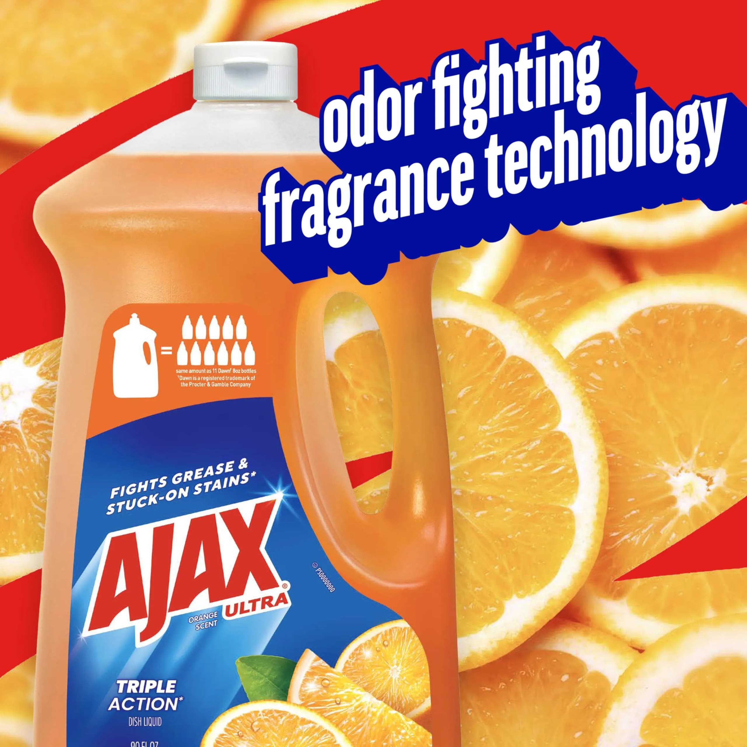 Ajax Ultra Liquid Dish Soap, Orange Scent, 90 Oz - Powerful Grease Fighting Formula - view 4