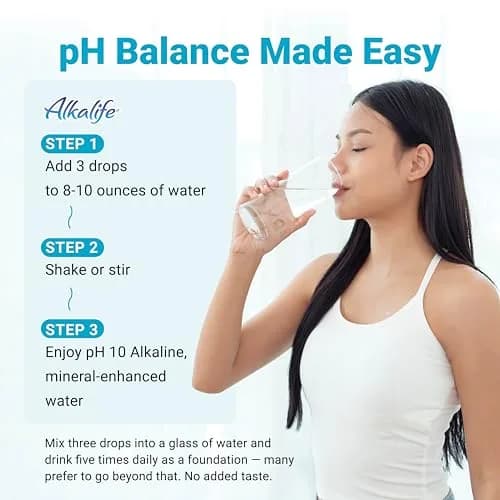 Alkalife pH Booster Drops 1.25 oz | pH 10 Alkaline Water, 360 Servings, Electrolyte & Immune Support thumbnail 5