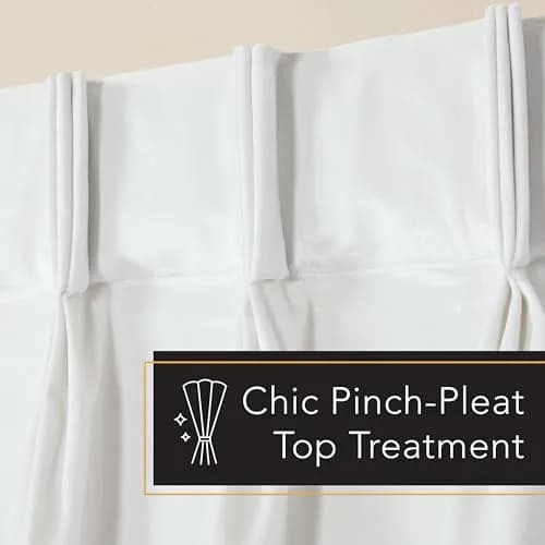TOWN & COUNTRY LUXE Velour Heavyweight Indoor Curtains, 27"x84" | Light Filtering Plush Velvet (70-120 chars) thumbnail 9