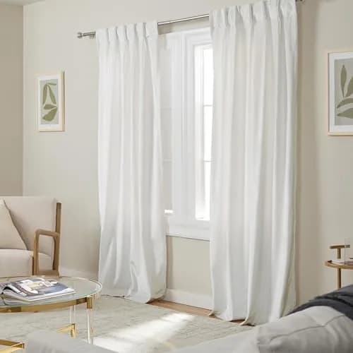 TOWN & COUNTRY LUXE Velour Heavyweight Indoor Curtains, 27"x84" | Light Filtering Plush Velvet (70-120 chars) thumbnail 2