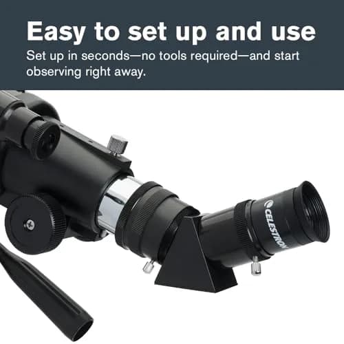 Celestron Travel Scope 80mm Refractor Telescope Kit with Backpack & Smartphone Adapter | Bright, Sharp Views for Beginners thumbnail 2