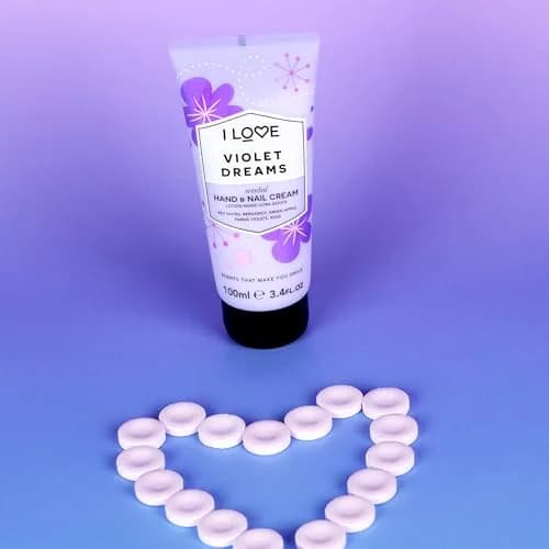 I LOVE Violet Dreams Hand & Nail Cream 3.4 oz | Hydrates & Softens Dry Hands thumbnail 4