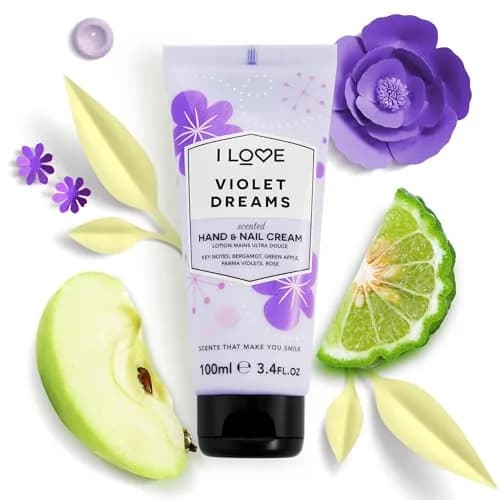 I LOVE Violet Dreams Hand & Nail Cream 3.4 oz | Hydrates & Softens Dry Hands thumbnail 2