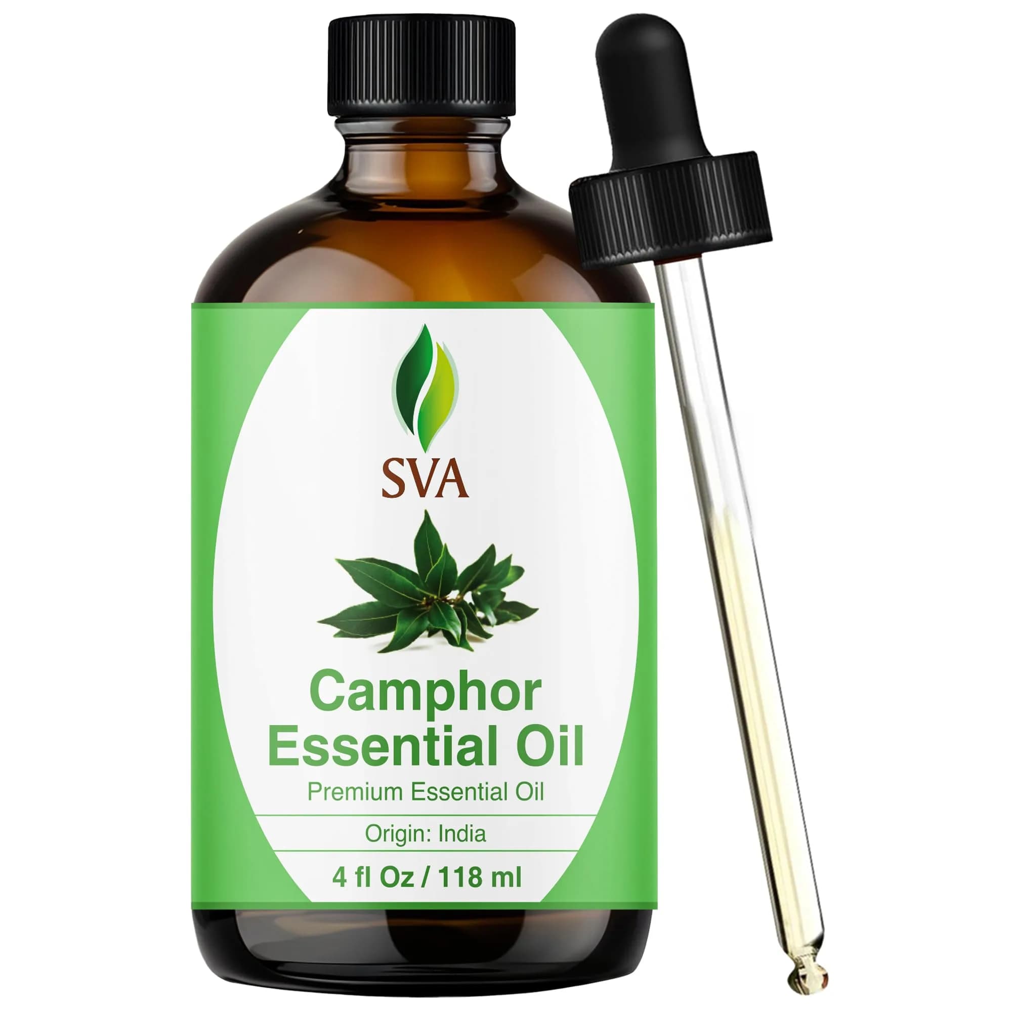 SVA ORGANICS Camphor Essential Oil - 4 Fl Oz (118 mL) Pure & Natural - main product image