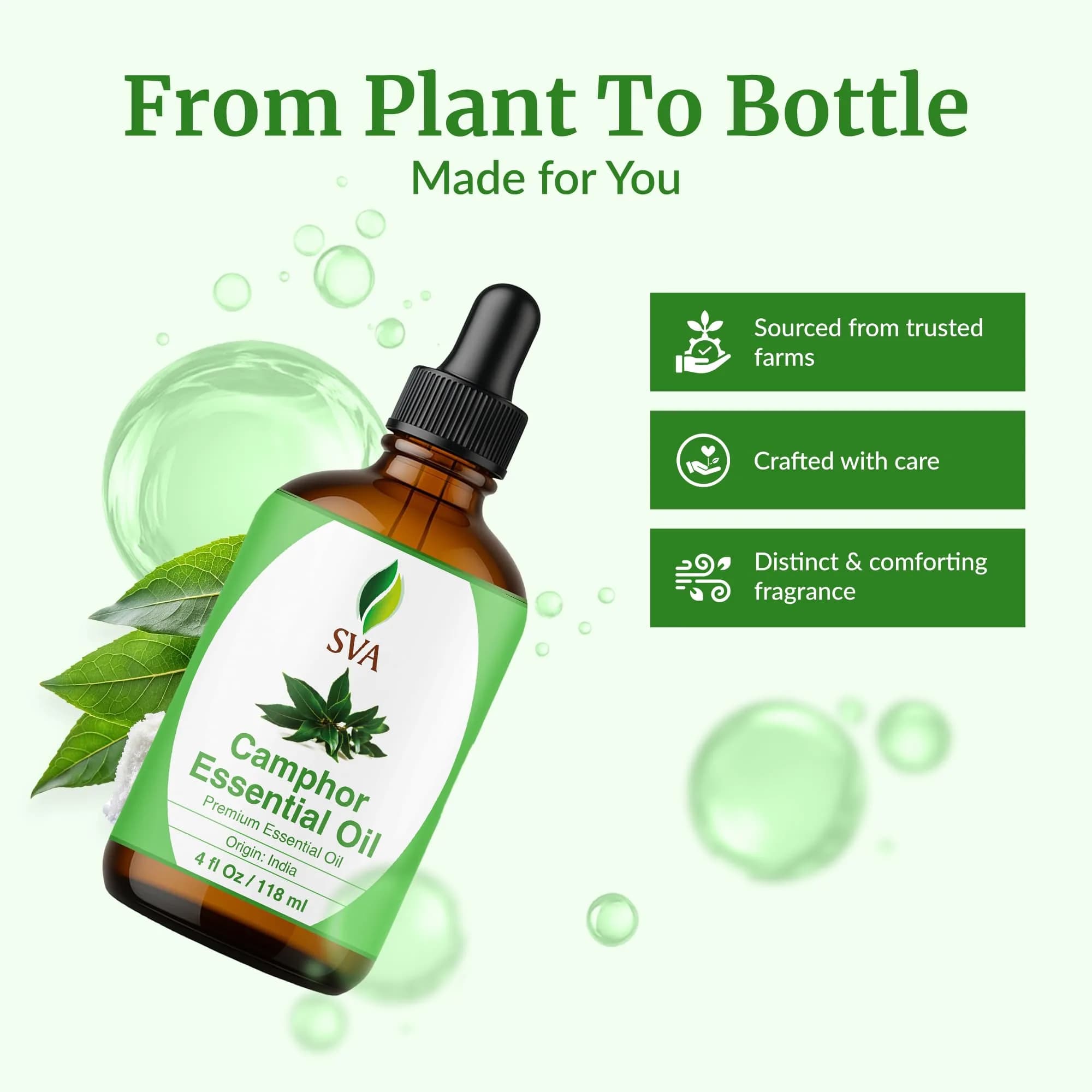 SVA ORGANICS Camphor Essential Oil - 4 Fl Oz (118 mL) Pure & Natural - view 4