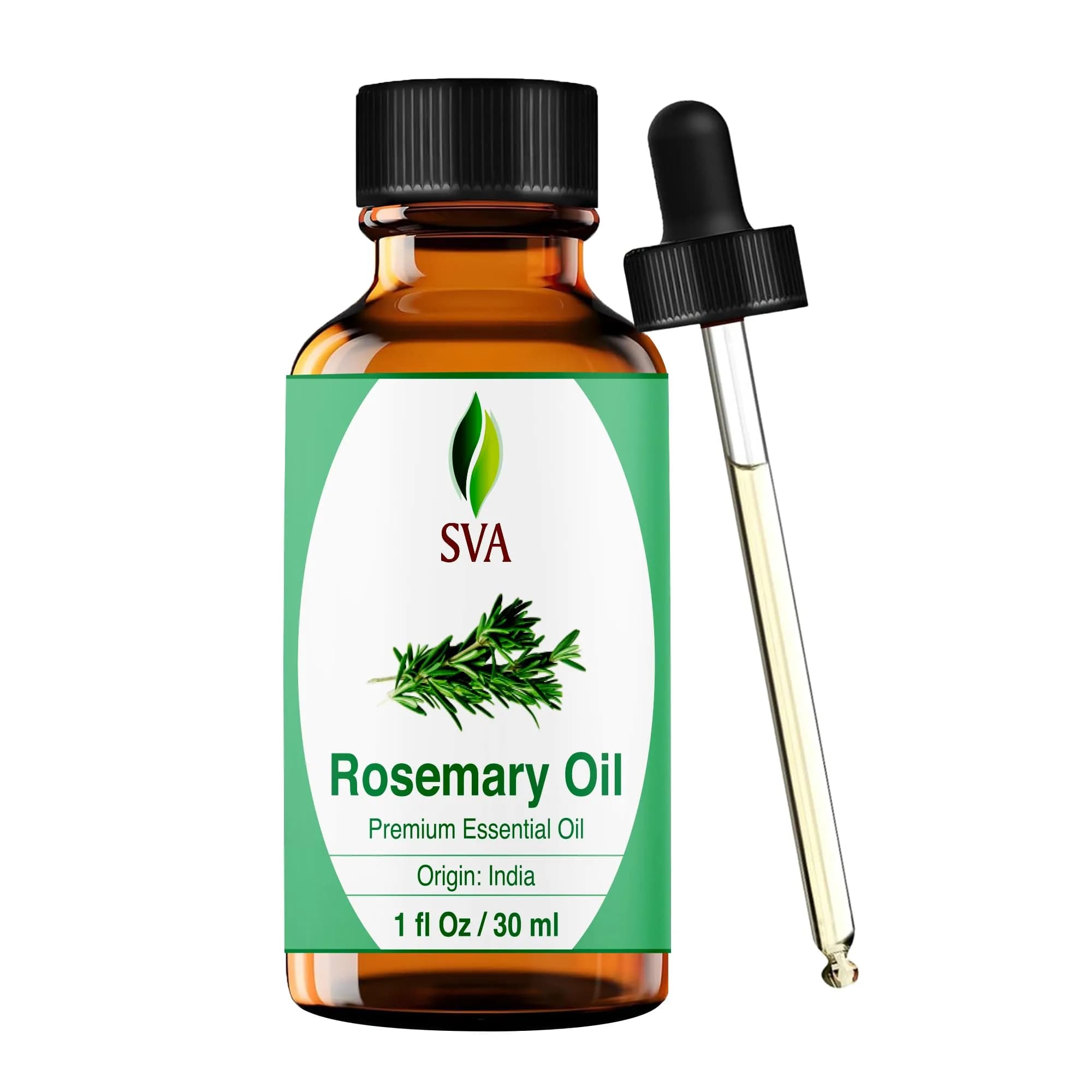 SVA ORGANICS Organic Rosemary Essential Oil 1 Fl Oz (30 ml) - Pure & Natural - main product image