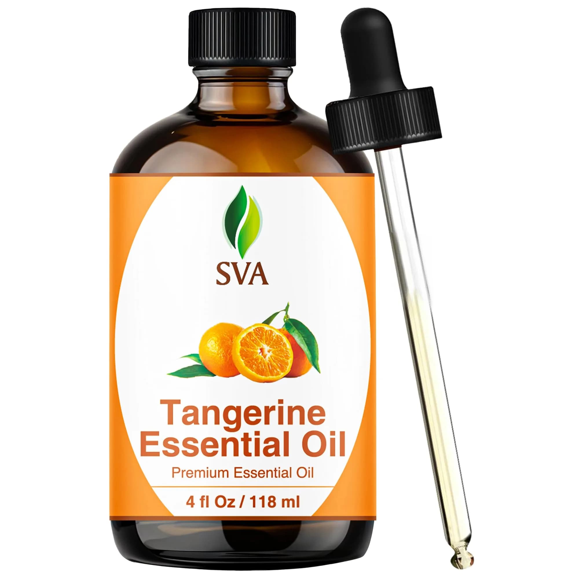 SVA Organics Organic Tangerine Essential Oil 4 Fl Oz (118 mL) - Pure & Natural - main product image