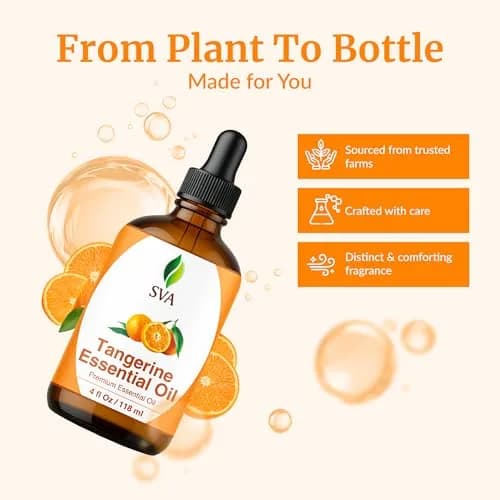 SVA Organics Organic Tangerine Essential Oil 4 Fl Oz (118 mL) - Pure & Natural thumbnail 4
