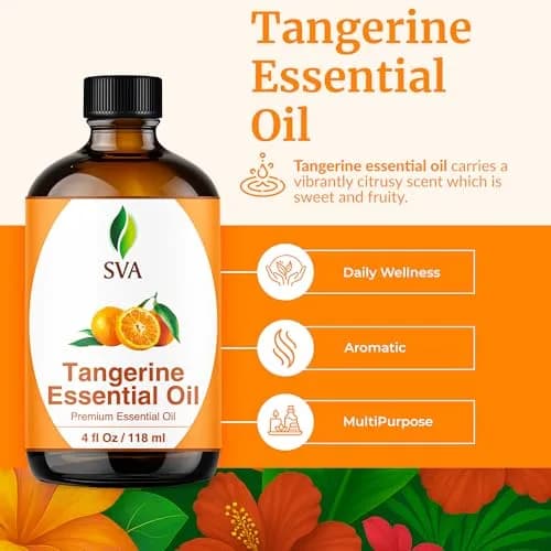 SVA Organics Organic Tangerine Essential Oil 4 Fl Oz (118 mL) - Pure & Natural thumbnail 2