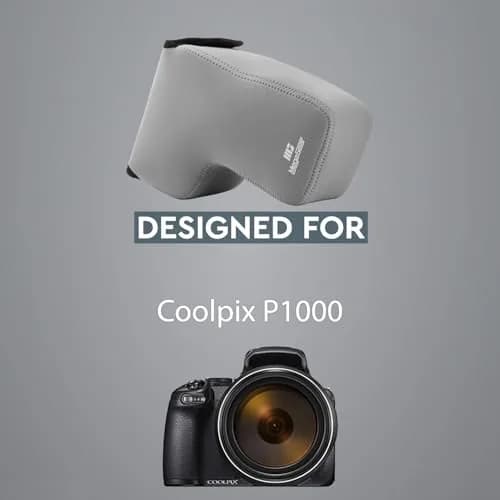MegaGear Gray Neoprene Camera Case for Nikon Coolpix P1000 | Compact, Water-Resistant, Padded thumbnail 7