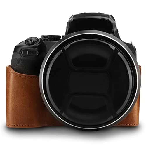 MegaGear Premium Leather Camera Half Case with Strap for Nikon D3500 - Dark Brown | Compact, Travel-Ready thumbnail 5