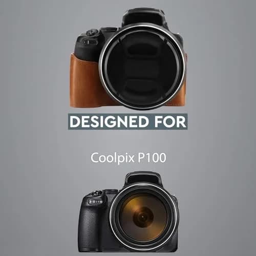 MegaGear Premium Leather Camera Half Case with Strap for Nikon D3500 - Dark Brown | Compact, Travel-Ready thumbnail 6