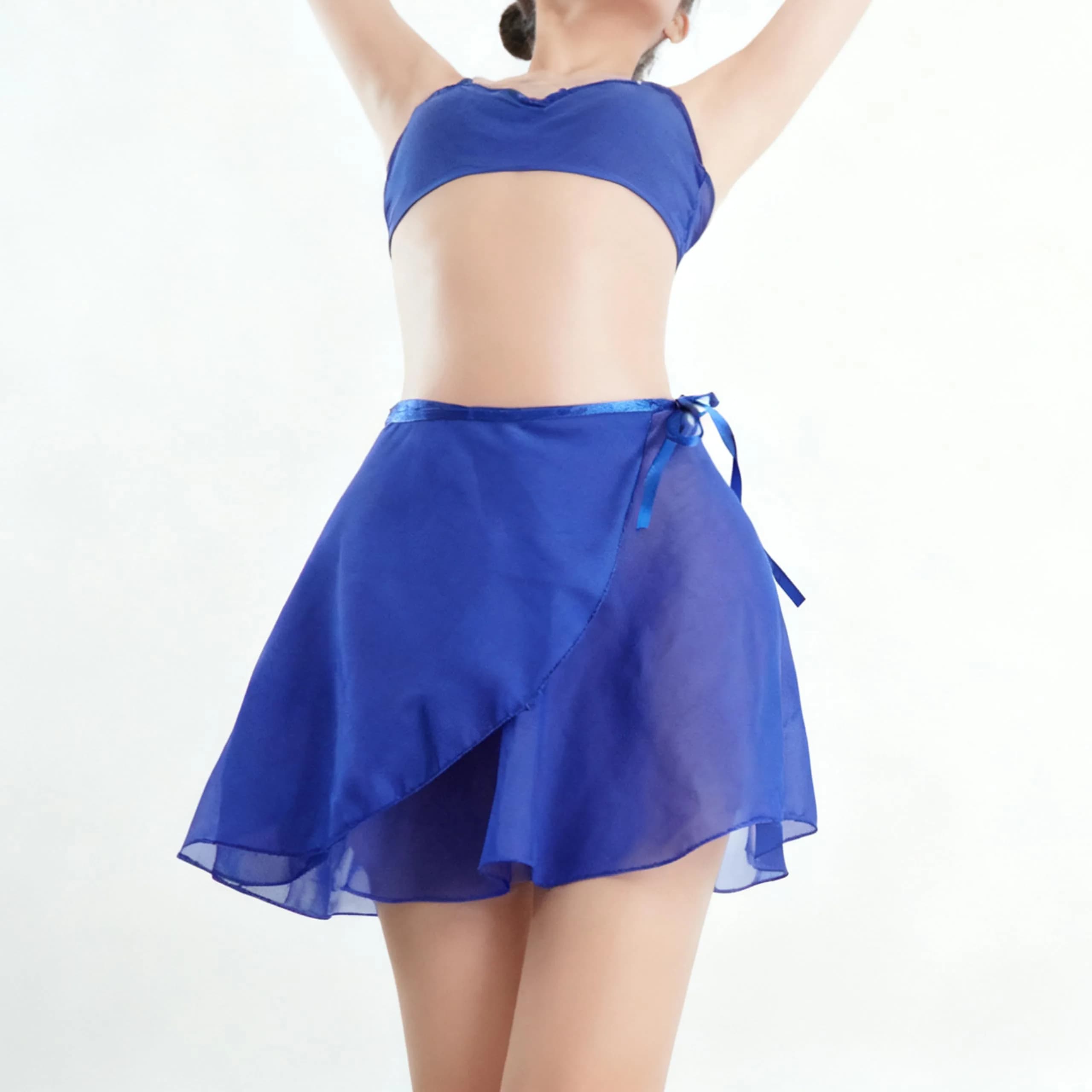 Wuchieal Sheer Wrap Skirt Ballet Skirt for Women | Elegant Dancewear, One Size thumbnail 2