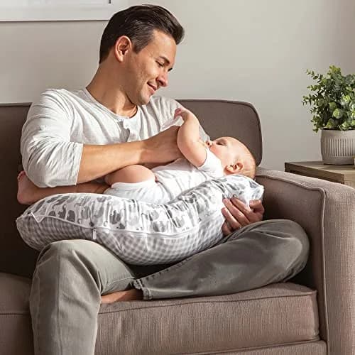 Boppy Premium Nursing Pillow Cover Gray Elephants | Fits Original Boppy Pillow, Quick-Dry Polyester thumbnail 5