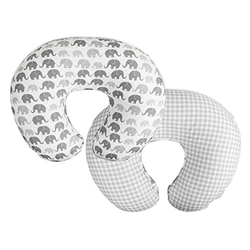 Boppy Premium Nursing Pillow Cover Gray Elephants | Fits Original Boppy Pillow, Quick-Dry Polyester thumbnail 1