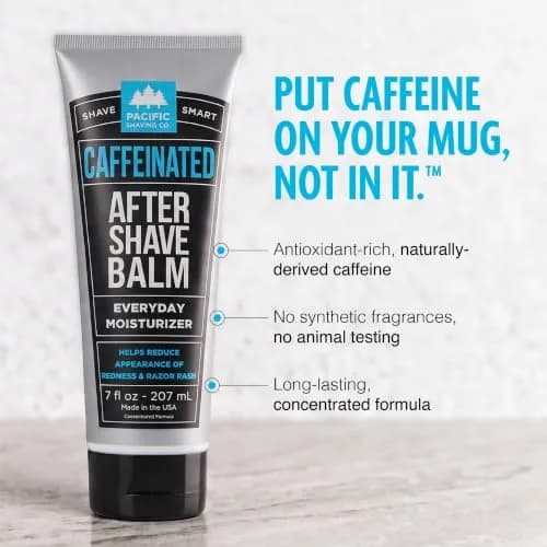Pacific Shaving Company Caffeinated Aftershave Balm, 3.4 Fl Oz (2 Pack) | Soothing, Energizing & Paraben-Free thumbnail 2