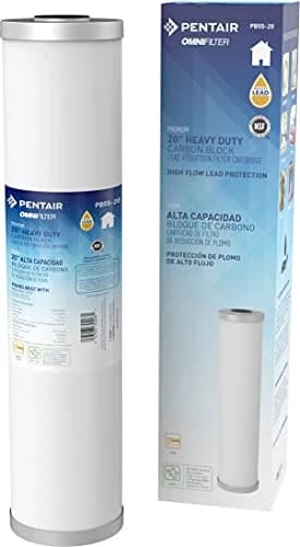 OMNIFilter PB55-20 Big Blue 20" x 4.5" Carbon Block Water Filter | 40,000 Gallon Capacity, NSF Certified, Lead & Cyst Reduction thumbnail 1