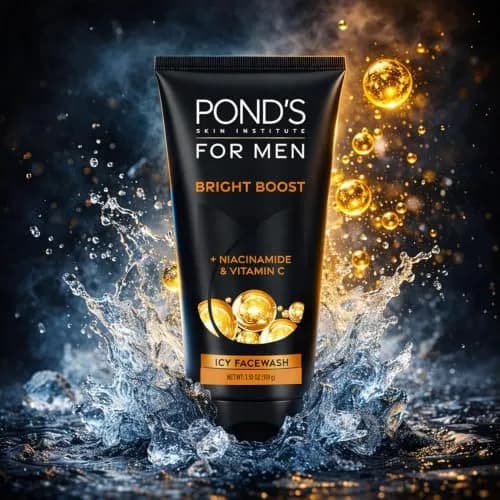 POND'S For Men Bright Boost Icy Facewash 100g (3.5oz) | Coffee Bean Extract & Cooling Menthol thumbnail 6