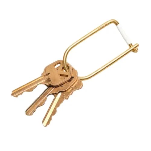 Craighill Wilson Brass Keyring - 2” Carabiner Keychain Clip, Lightweight, D Ring Organizer thumbnail 1