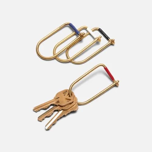 Craighill Wilson Brass Keyring - 2” Carabiner Keychain Clip, Lightweight, D Ring Organizer thumbnail 4
