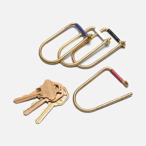 Craighill Wilson Brass Keyring - 2” Carabiner Keychain Clip, Lightweight, D Ring Organizer thumbnail 5
