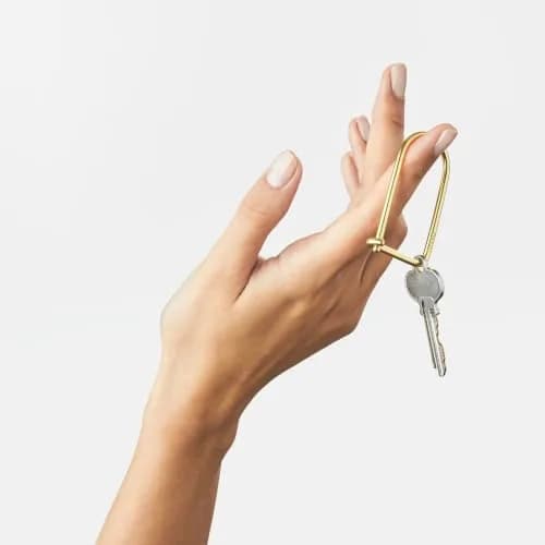 Craighill Wilson Brass Keyring - 2” Carabiner Keychain Clip, Lightweight, D Ring Organizer thumbnail 3
