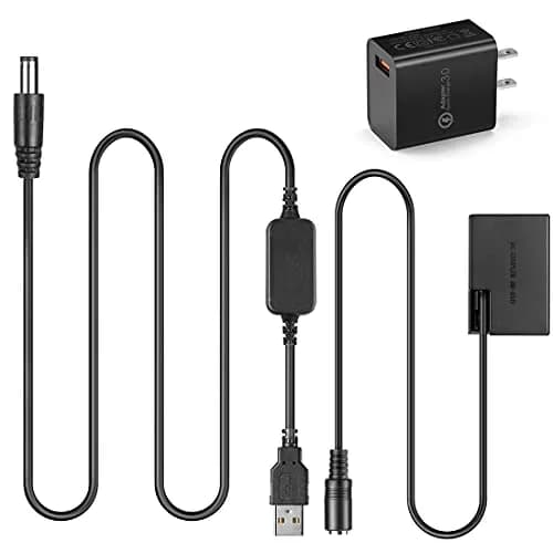 Raeisusp ACK-E18 Dummy Battery USB Cable Kit for Canon EOS 750D 800D SL2 SL3 RP 120cm | Power Your Camera Continuously thumbnail 1