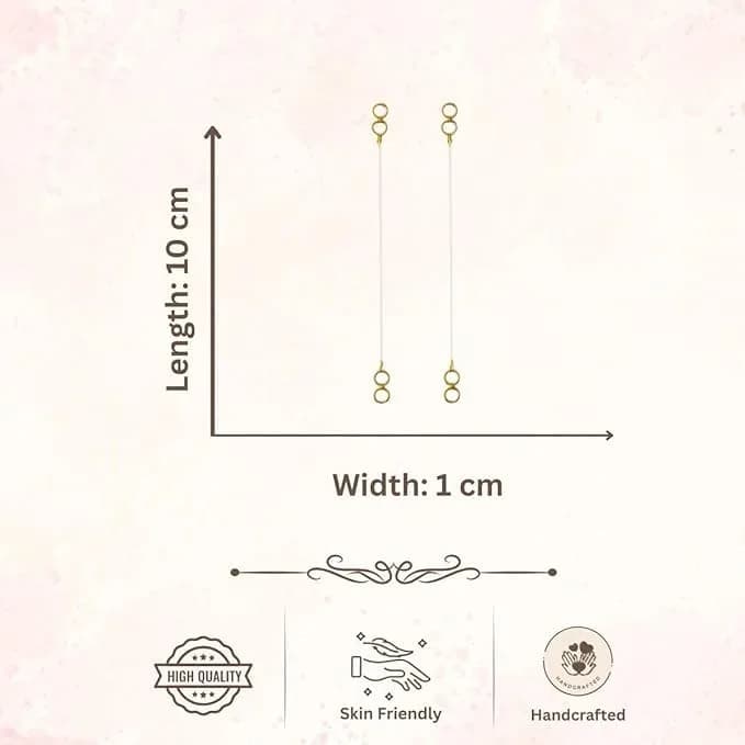 UNIQUE KAFTANS Gold Plated Invisible Transparent Stretchable Earring Support Chains for Women (Pack of 6) | Adjustable & Lightweight thumbnail 4
