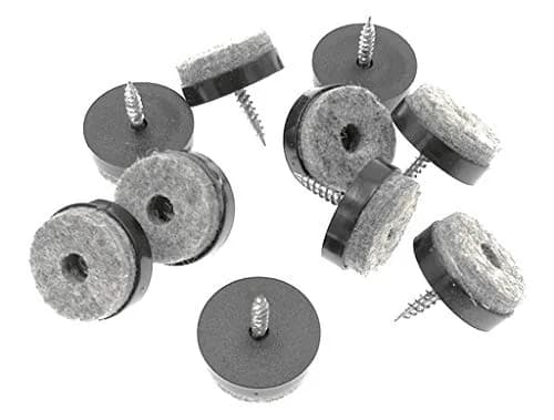 ALIMITOPIA Screw-on Furniture Felt Pads 28mm (1.1") Black | Protects Floors & Furniture Legs thumbnail 3