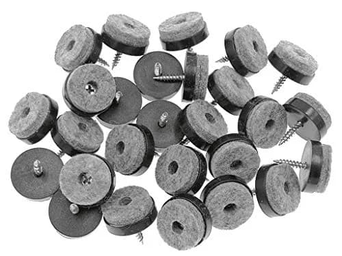 ALIMITOPIA Screw-on Furniture Felt Pads 24mm (0.95") Black, 40pcs | Protects Floors & Furniture thumbnail 1
