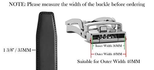 CHAOREN 40mm Ratchet Belt Buckle for 1 3/8 Slide Belt Strap | Adjustable Skeleton Shape thumbnail 3