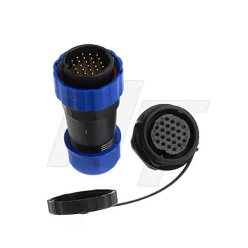 HangTon HE29 24 Pin Circular Connector, 29mm Panel Cutout | High-Voltage Power Waterproof IP68 Male Plug Female Panel Socket thumbnail 1