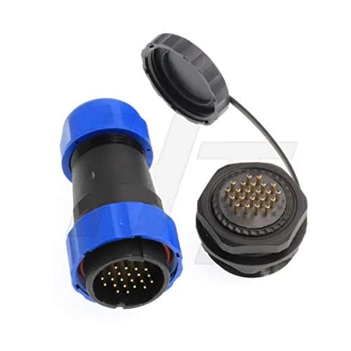 HangTon HE29 22 Pin Waterproof Circular Connector Male Cable Plug with Panel Mount Socket, 250V 5A, 12-15mm Cable Range | IP68 Rated for Harsh Environments thumbnail 3