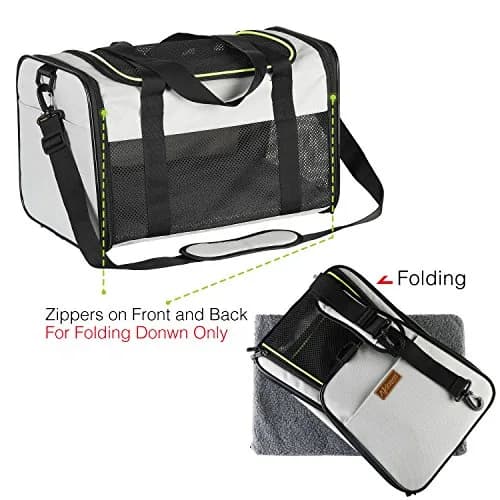 Akinerri Cat Carrier - Portable Foldable Soft-Sided Pet Bag up to 28 Lbs | Airline Approved Travel thumbnail 7