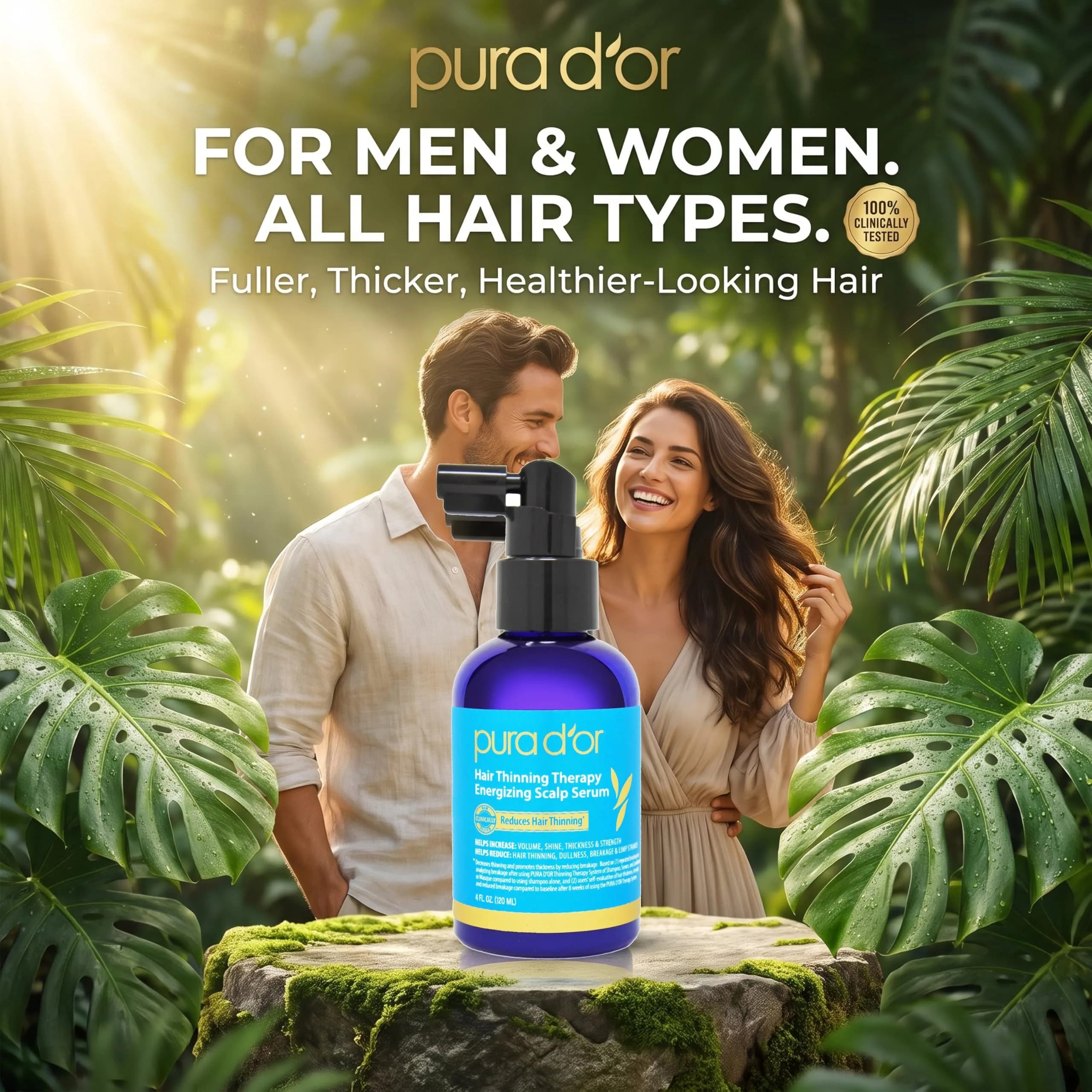 PURA D'OR USDA Organic Moroccan Argan Oil 118ml (4 Fl Oz) | Cold-Pressed Virgin Grade Treatment for Hair, Skin, Scalp & Nails - view 2