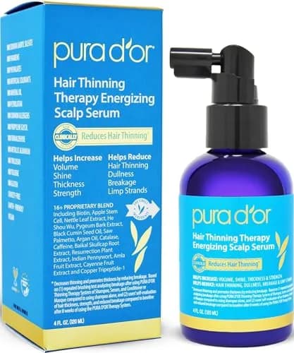 PURA D'OR USDA Organic Moroccan Argan Oil 118ml (4 Fl Oz) | Cold-Pressed Virgin Grade Treatment for Hair, Skin, Scalp & Nails — Scalp Serum Natural Scent / 4 Fl Oz