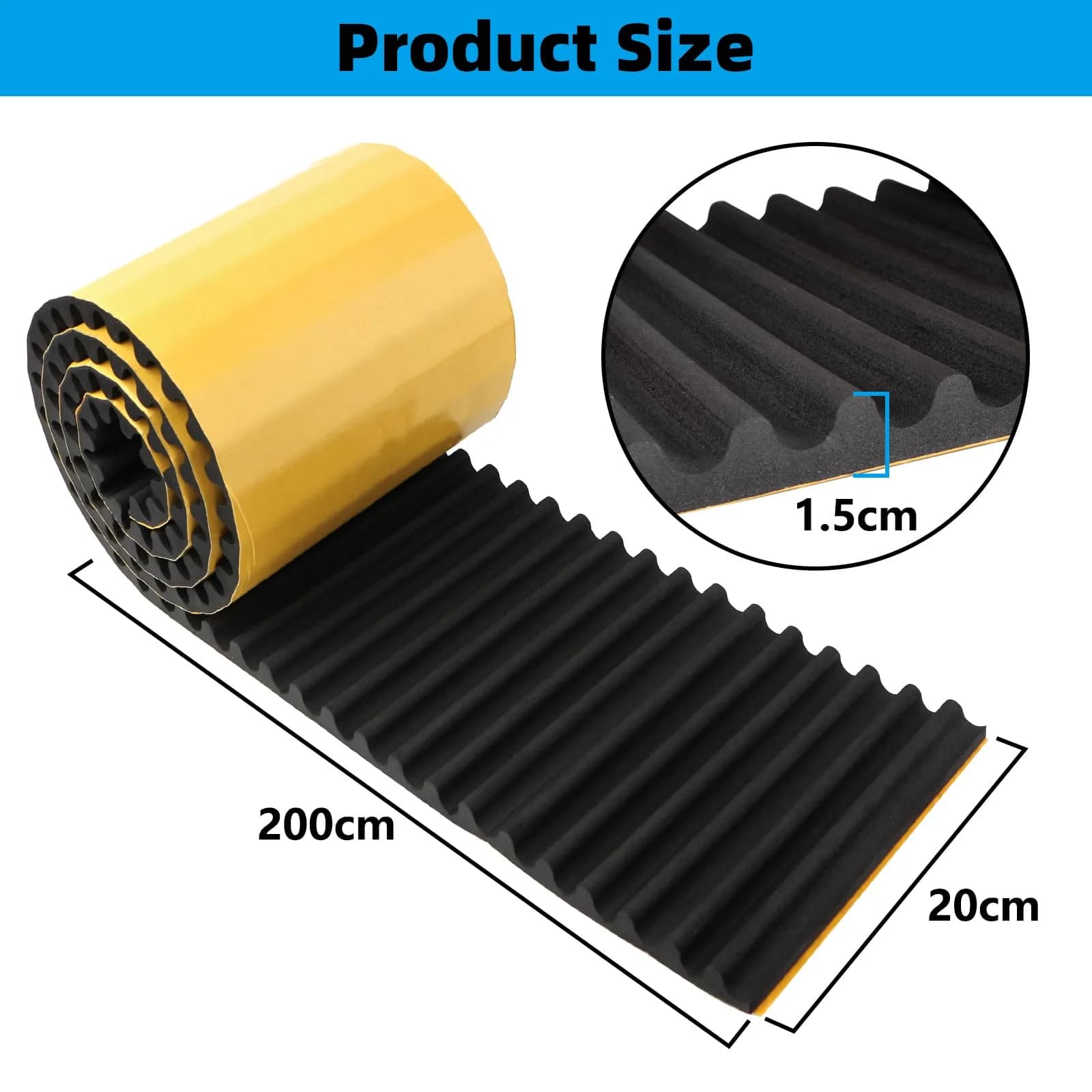 Spurtar Thick Garage Wall Protector 200cm x 20cm x 15mm | Anti-Collision Car Door Guard for Indian Garages - view 7