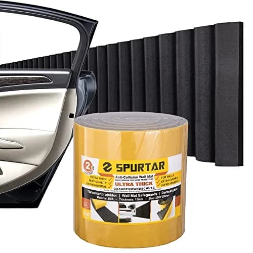 Spurtar Thick Garage Wall Protector 200cm x 20cm x 15mm | Anti-Collision Car Door Guard for Indian Garages thumbnail 1