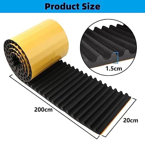 Spurtar Thick Garage Wall Protector 200cm x 20cm x 15mm | Anti-Collision Car Door Guard for Indian Garages thumbnail 7