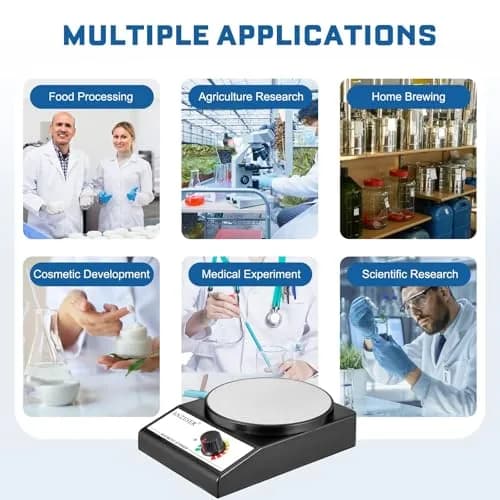 ANZESER Magnetic Stirrer Plate 3000RPM 3000mL Capacity | Lab Mixer with Stir Bar for Homebrew & Labs thumbnail 6